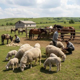 말 및 양 사육업