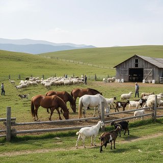 말 및 양 사육업