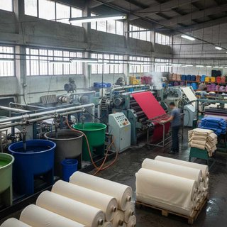 직물, 편조 원단 및 의복류 염색 가공업