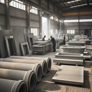 인조대리석 제품 제조업, 콘크리트 관 및 기타 구조용 콘크리트제품 제조업