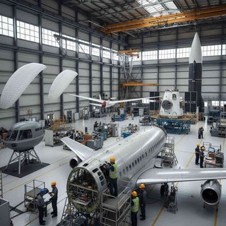 유인 항공기, 항공 우주선 및 보조장치 제조업