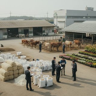 산업용 농ㆍ축산물, 섬유 원료 및 동물 중개업