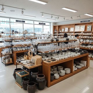 주방용품 및 가정용 유리, 요업 제품 소매업