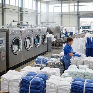 세탁물 공급업