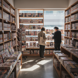 만화 서적 및 잡지류 소매