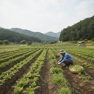 산나물류 노지 재배업