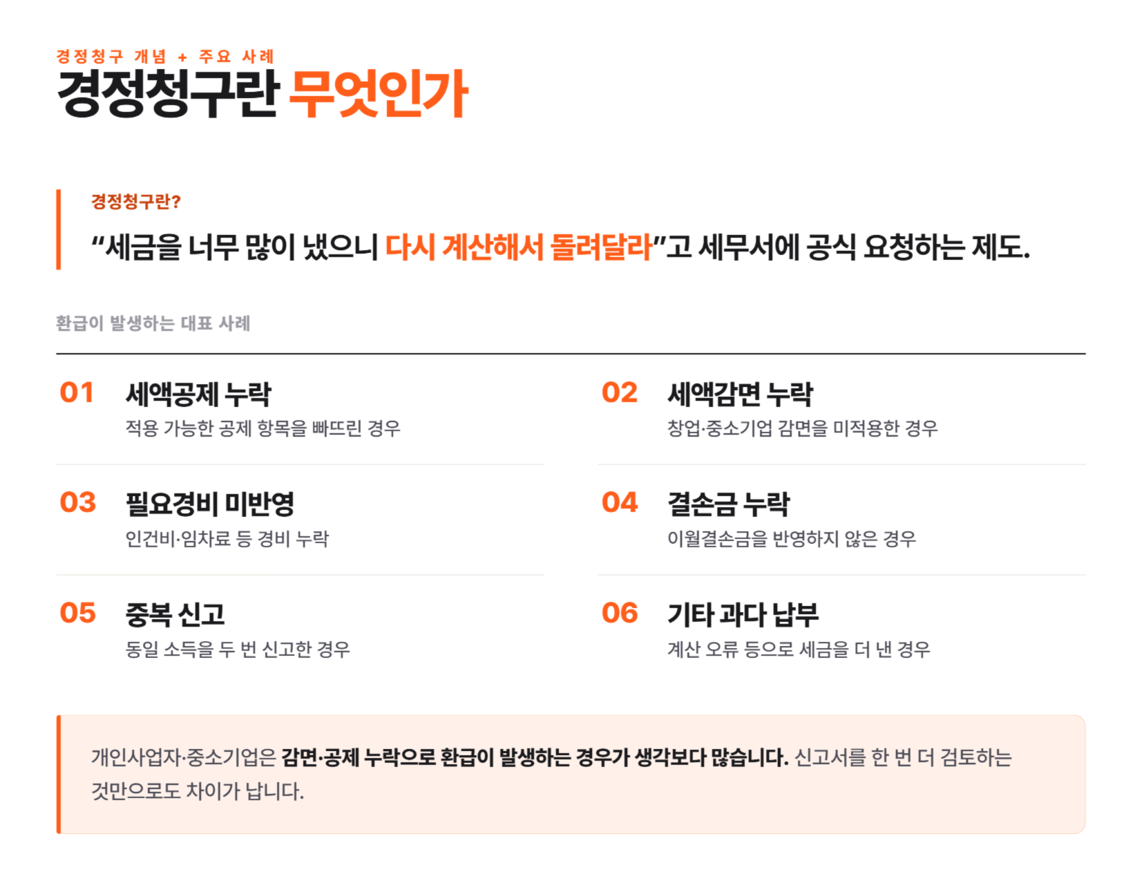 세금 더 냈다면 돌려받을 수 있습니다. 경정청구 5년 안에 꼭 확인하세요